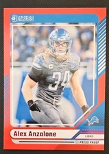 2023 Panini Donruss - Alex Anzalone #95 Press Proof Red