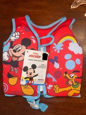 Disney Junior Mickey Fabric Swim Vest Size S/M 40lb Max 1 Years  Up
