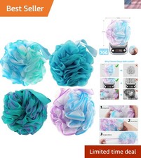 Effortless Cleansing 4 Pack of Large Loofahs - 70g for All Ages and Skin Types