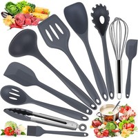 KüChenhelfer Set Silikon HitzebestäNdig Schwarz 10 StüCk KochzubehöR Utensilien
