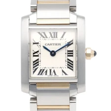 CARTIER Tank francaise SM Watches 2384 Stainless Steel K18 yellow gold used