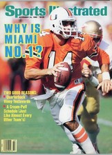 1986 Vinny Testaverde Miami #1 Mike Tyson Sports Illustrated Nov NO LABEL