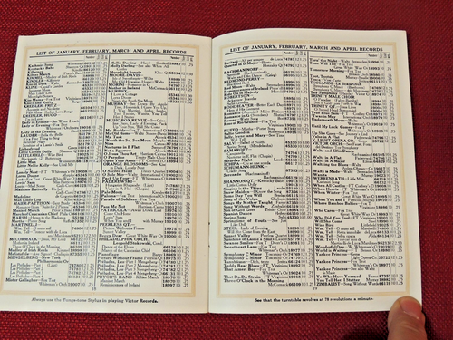Nouveaux disques de musique Victor Records avril 1923 "Enrico Caruso" annonces, catalogue - Photo 6/9