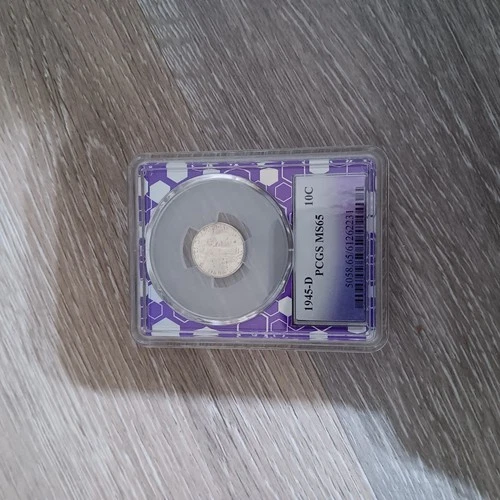 1945-D Mercury Dime Silver ---- PCGS MS-65 FB Slabbed Graded