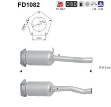 DPF Rußpartikelfilter Dieselpartikelfilter AS FD1082 Cordierit für VW SHARAN 7M8