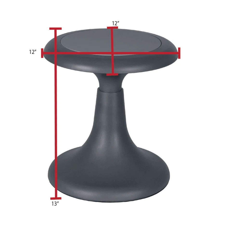 Taburete Glow Wobble, 13 pulgadas, gris Foto 3 de 4
