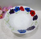 Large Westbury Court "Lyrical Blooms" 10" Serving Bowl    ANEMONES Pattern — photo 1