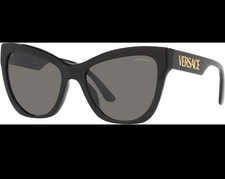 Versace VE4417U GB1/81 Sunglasses Women's Black/Polarized Dark Grey 56mm
