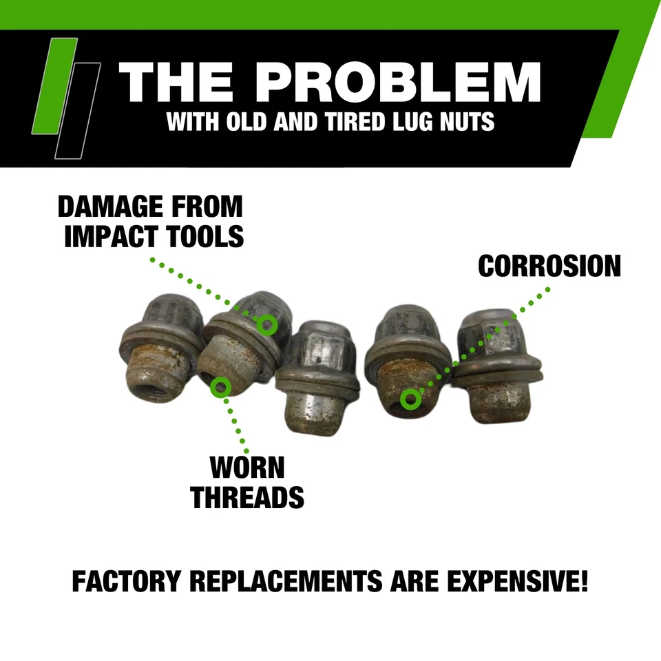 黑色凸耳螺母 | 2015 - 2019 年英菲尼迪 Q70L | 工厂车轮 — 第 3/4 张图片