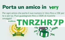 Vuoi 10 euro di ricarica? codice Very amico TNRZHR7P Passa a Very Mobile