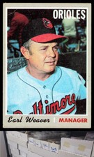1970 Topps #148 Earl Weaver Crease - JL