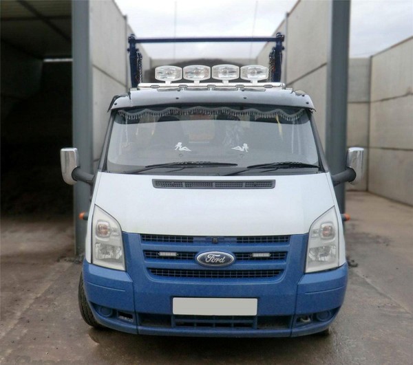 Edelstahl DachträGer+Flecken+Led FüR Ford Transit MK9 2021 + Vorne Low Van-image