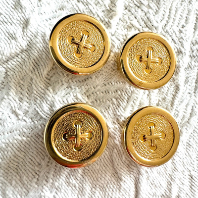Vintage Avon Gold Button Covers (4)