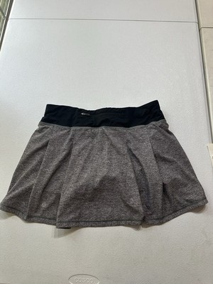 Lululemon Pace Rival Skirt Sz 8 Tall Lined Tennis Golf Gray