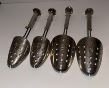 Vintage EKCO USA Four 4 Metal Adjustable Shoe Stretcher Shape Keeper Inserts