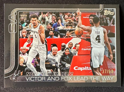 VICTOR WEMBANYAMA /68 BLACK FOX NEW DUO EXCELS SP 2025-26 TOPPS NBA FLAGSHIP