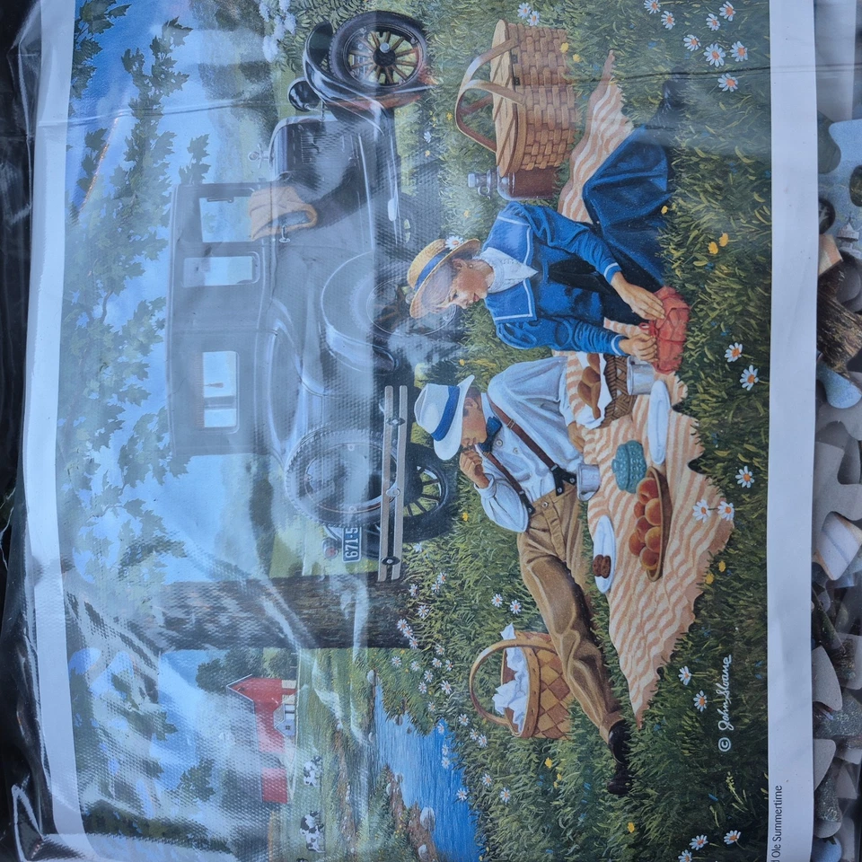 John Sloane 4-in-1 Multi-Pack (4) 300 PC Jigsaw Puzzles Simpler Times 8” X 10” - Image 3 of 4