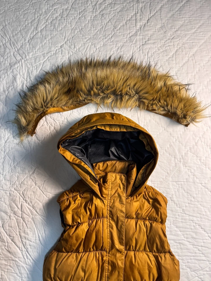 Chaleco acolchado Merrell Thinsulate de piel extraíble con cremallera completa amarillo mostaza S Foto 3 de 4