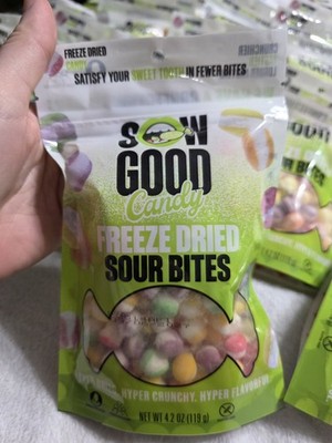 22 Bags Sow Good Freeze Dried Sour Bites Candy 4.2oz New Sealed Bulk Lot