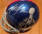 Mario Manningham Signed Giants Super Bowl XLVI Champions Mini-Helmet (Steiner)