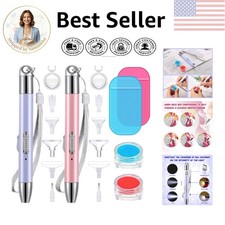 2 Multifunctional LED Diamond Painting Pens with Storage  Replacement Heads