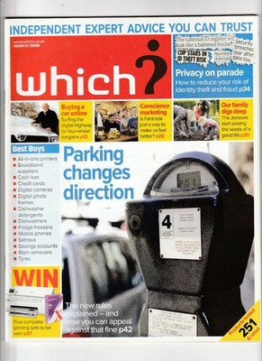 Which? Magazine March 2008 Parking Changes Privacy Identity Theft