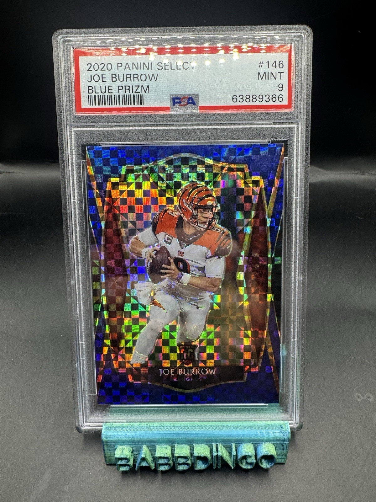 2020 Panini Select - Premier Level Joe Burrow #146 Blue Prizm /149 (RC)