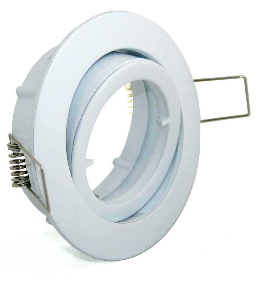 Kamilux LED Einbaustrahler Herry – 5W, 455lm, Warmweiß, Für GU10 Fassung, Lochausschnitt 68-76mm, Chrom