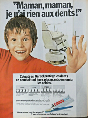 PRESSEWERBUNG 1971 COLGATE AU GARDOL SCHÜTZT DIE ZÄHNE