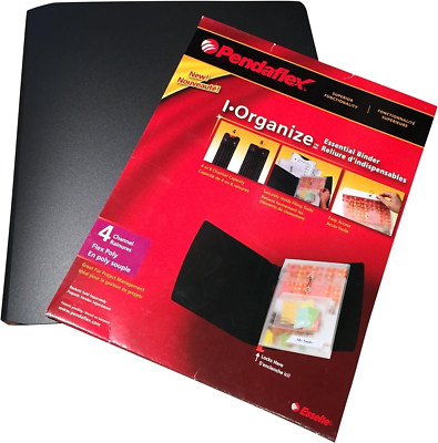 Pendaflex I-Organize Poly Flex Essential Binder 4 Channel - NEW