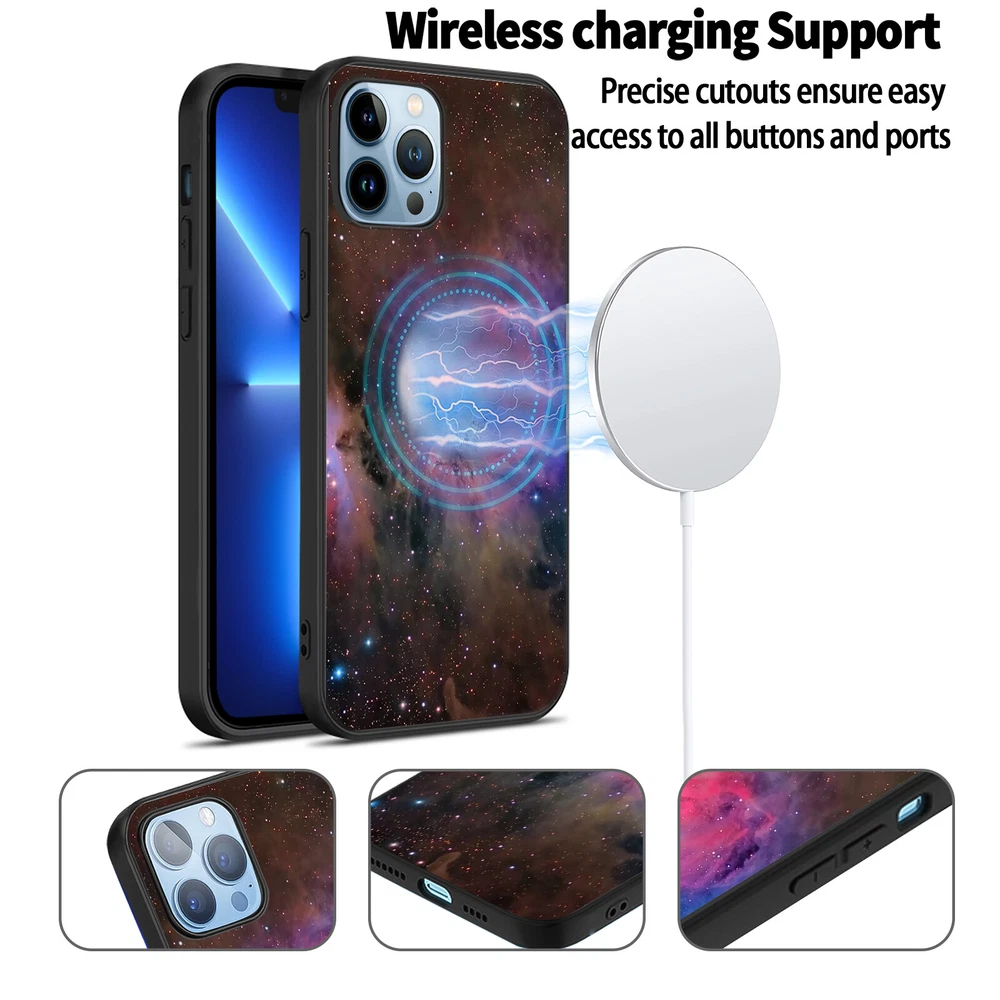 Phone Case Space Soft Silicone Cover For iPhone 11 12 Pro 13 14 Plus 15 Pro Max