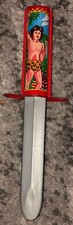 Vintage 1960s Tarzan Toy Knife Original Retractable Metal  Tin NOS Walt Disney