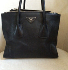 Prada Black Tote Bag Handbag Authentic EUC