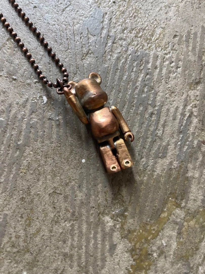 Bearbrick MASU Necklace Bronze 50% 3.5cm chain 70cm 2021 BE@RBRICK Medicom Toy