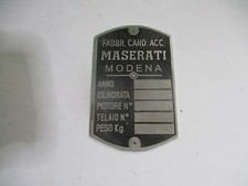 Typenschild Schild Maserati Oldtimer Motorrad s80