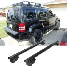 For Jeep Liberty 2003-2012 53" Black Cross Bar Roof Rack Luggage Cargo Carrier