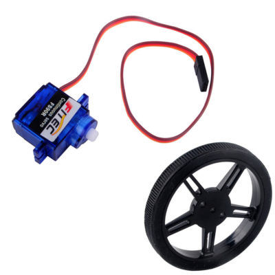 1/2/4 Stck. Feech FS90R 360 Grad kontinuierliche Rotation Micro Roboter Servo Rad 