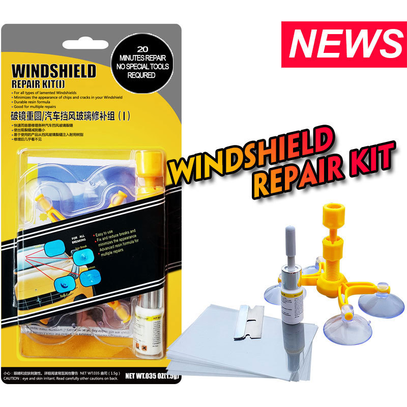 Kit Resina Ripara Vetri Per Riparazione Parabrezza Vetri Auto Fai Da Te awe