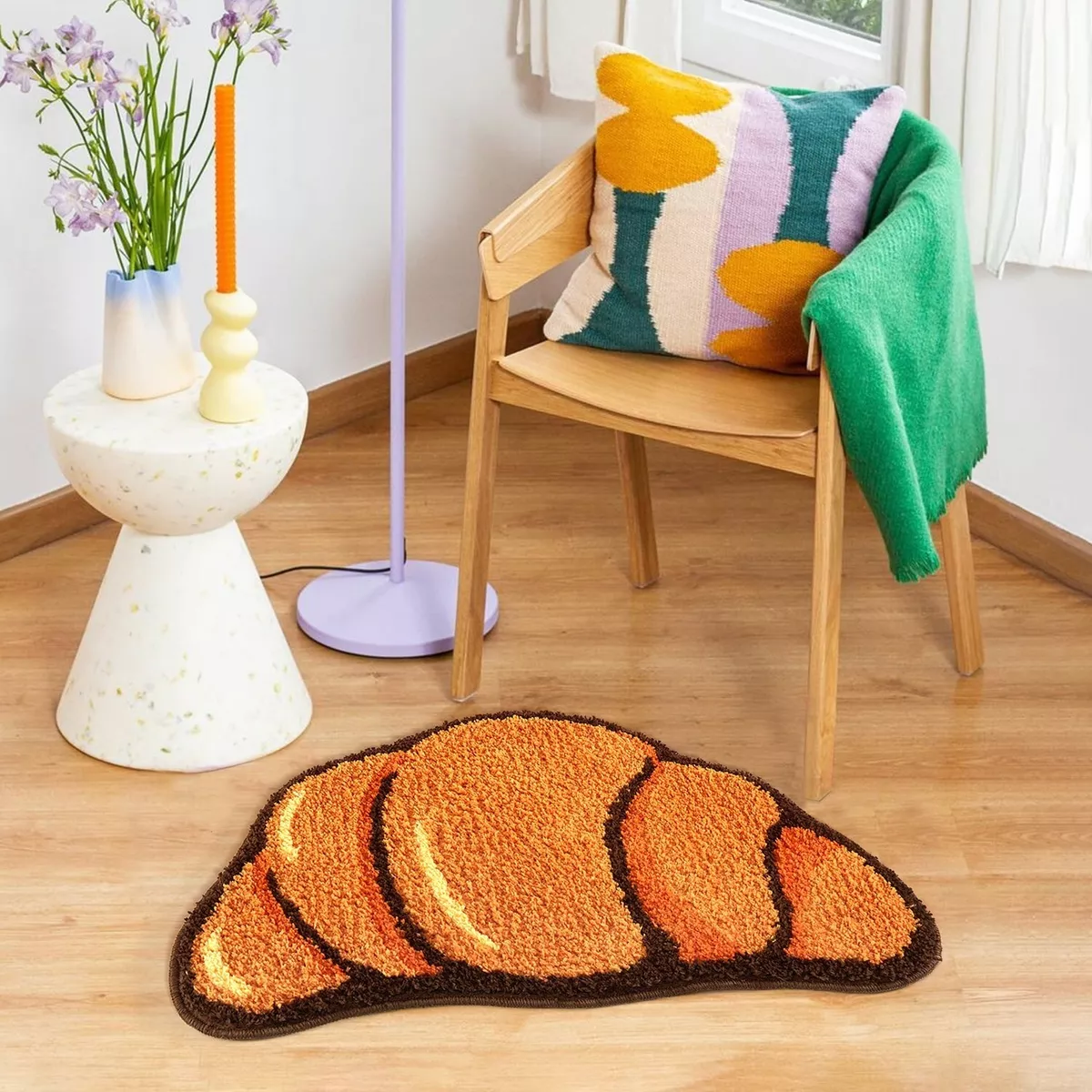 Cool Rugs For Bedroom, Funny Rug Gift Idea, Croissant Rug, Hypebeast Room  Decor