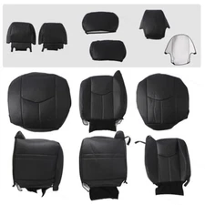 Fit For 99-06 Chevy Silverado 1500 Extended Cab Vinyl Full Set Seat Covers Black