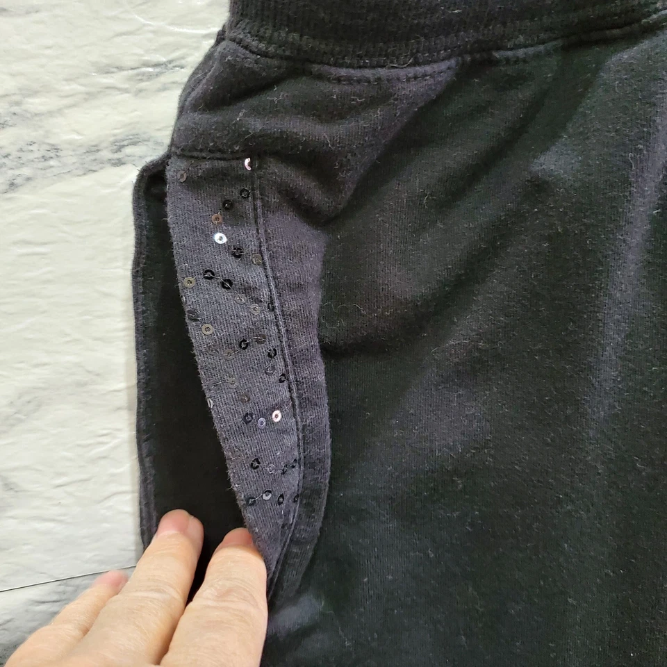 Pantalones Liz and Me para mujer talla grande 5X negros con cordón bolsillos de lentejuelas Foto 2 de 4