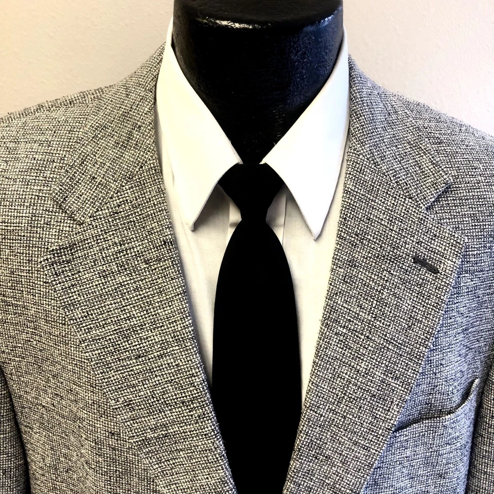 Abrigo Deportivo De Colección Bert Pulitzer Gris 100% SEDA TWEED Chaqueta Tropical Island Blazer Foto 2 de 4