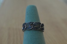 0.42ct Blue Diamond Stackable Rings Platinum Rhodium over Sterling Silver Sz8