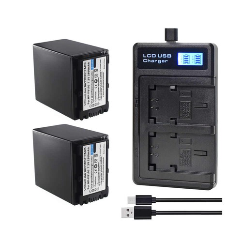 2x NPFV100 Battery +Dual Charger For Sony HDRCX170 HDRCX180 CX190