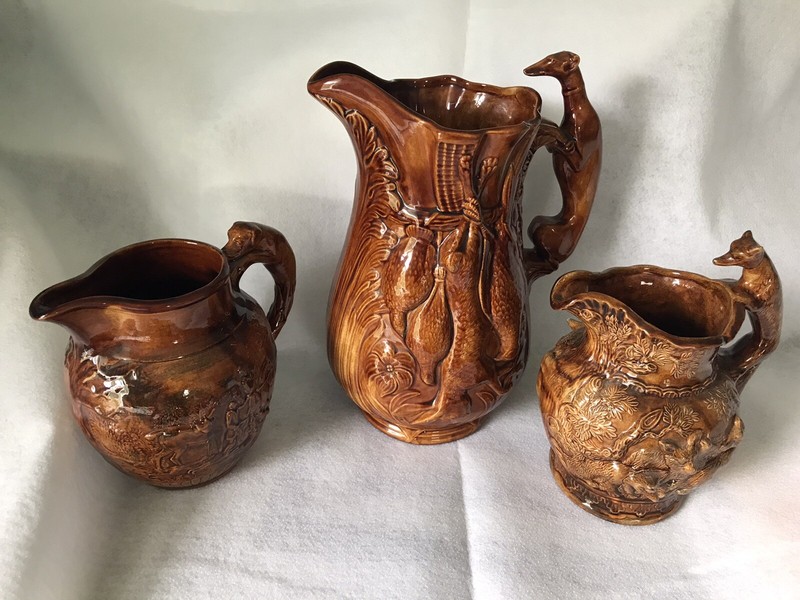 Bavarian Hunting Scene Pitcher Set