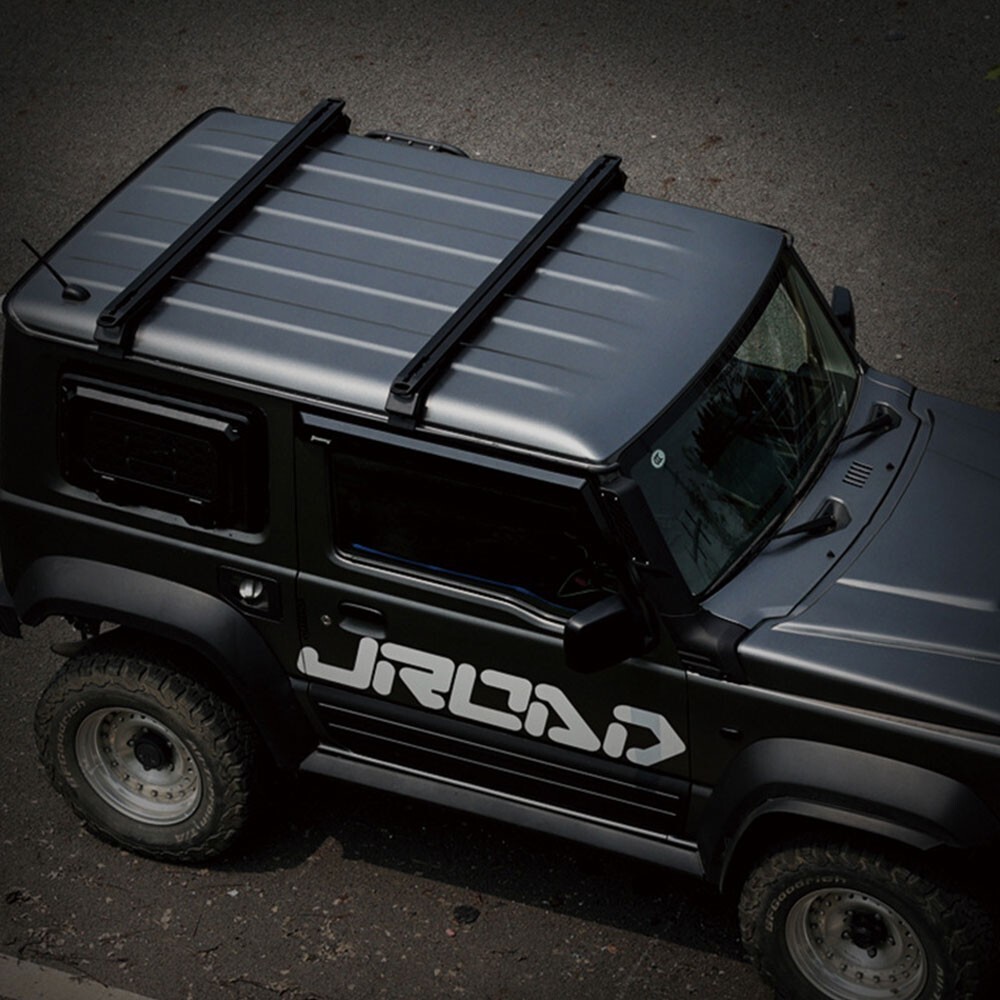 2019-2024 Suzuki Jimny 3D 5D 2Pcs All Black Roof Rack Rails CrossBars ...