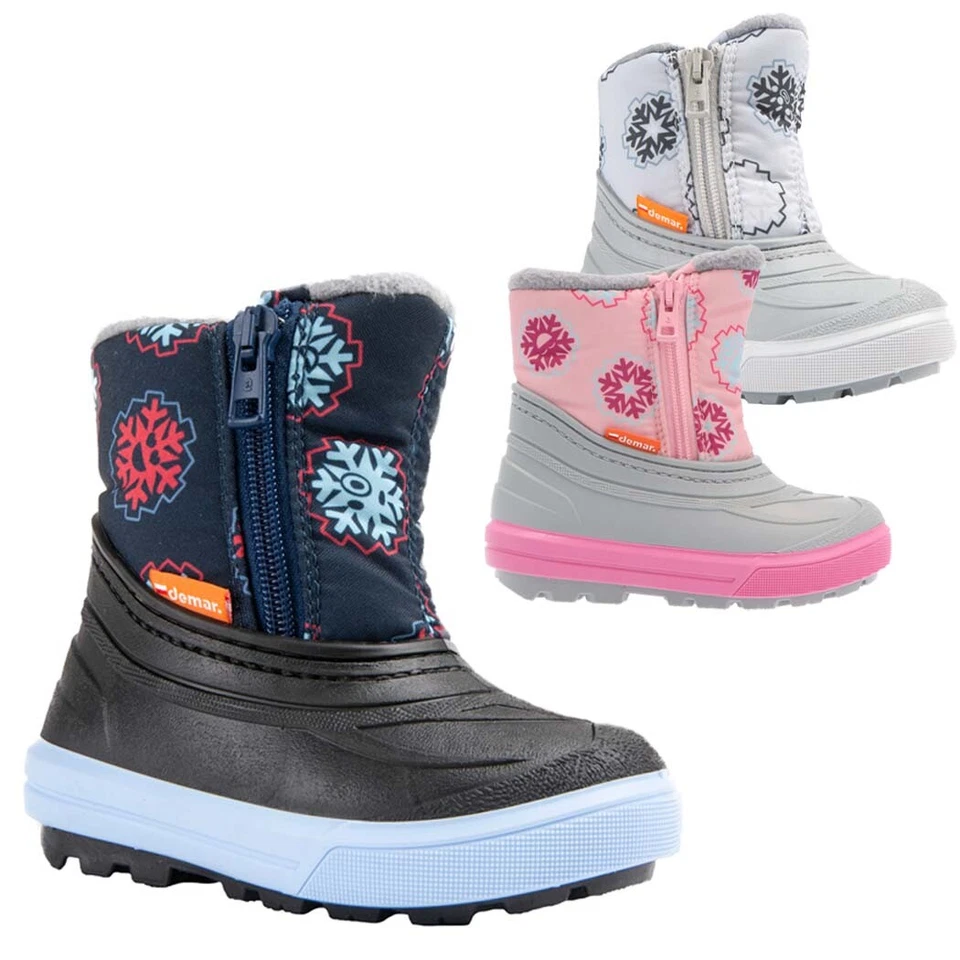 DEMAR Übergangs- Winterstiefel Snowboots gefüttert Winterschuhe Winter Light