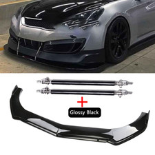 Front Bumper Lip Splitter Spoiler For Hyundai Genesis Coupe Gloss Black Body Kit