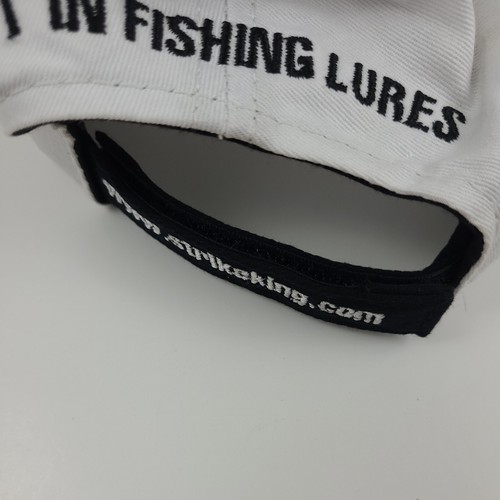 Outdoor STRIKE KING Adjustable Hat Cap Fishing Lure Red Black White - Picture 7 of 8