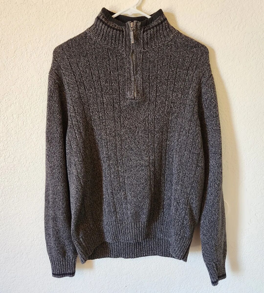 Geoffrey Beene Mens Sweater Large 1/4 Zip Pullover Mock Neck Geoffrey Beene Mens Sweater Large 1/4 Zip Pullover Mock Neck